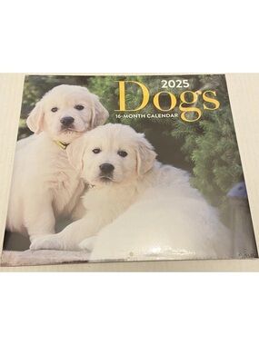 2025 Puppy Dogs Photos 16 Month Calendar 11 x 10 Inches Sealed New.